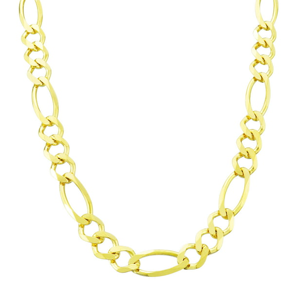 Belcher Chain Necklace 4-8mm 18-30" Silver Steel & 18K Plated Gold